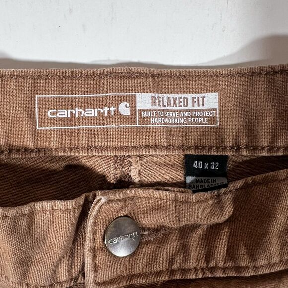 Carhartt Relaxed Fit Tan Carpenter Work Pants Men's 40x32 - Picture 3 of 8